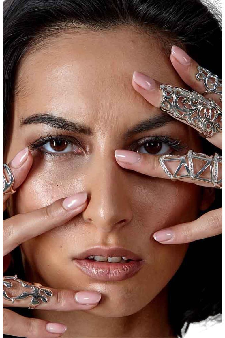 Elements Armour Statement Ring in 925 Sterling Silver, Alternate, color, Sterling Silver