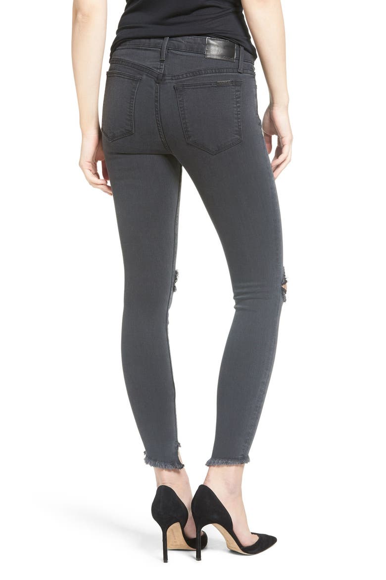 Blondie Ripped Ankle Skinny Jeans, Alternate, color, BRIE