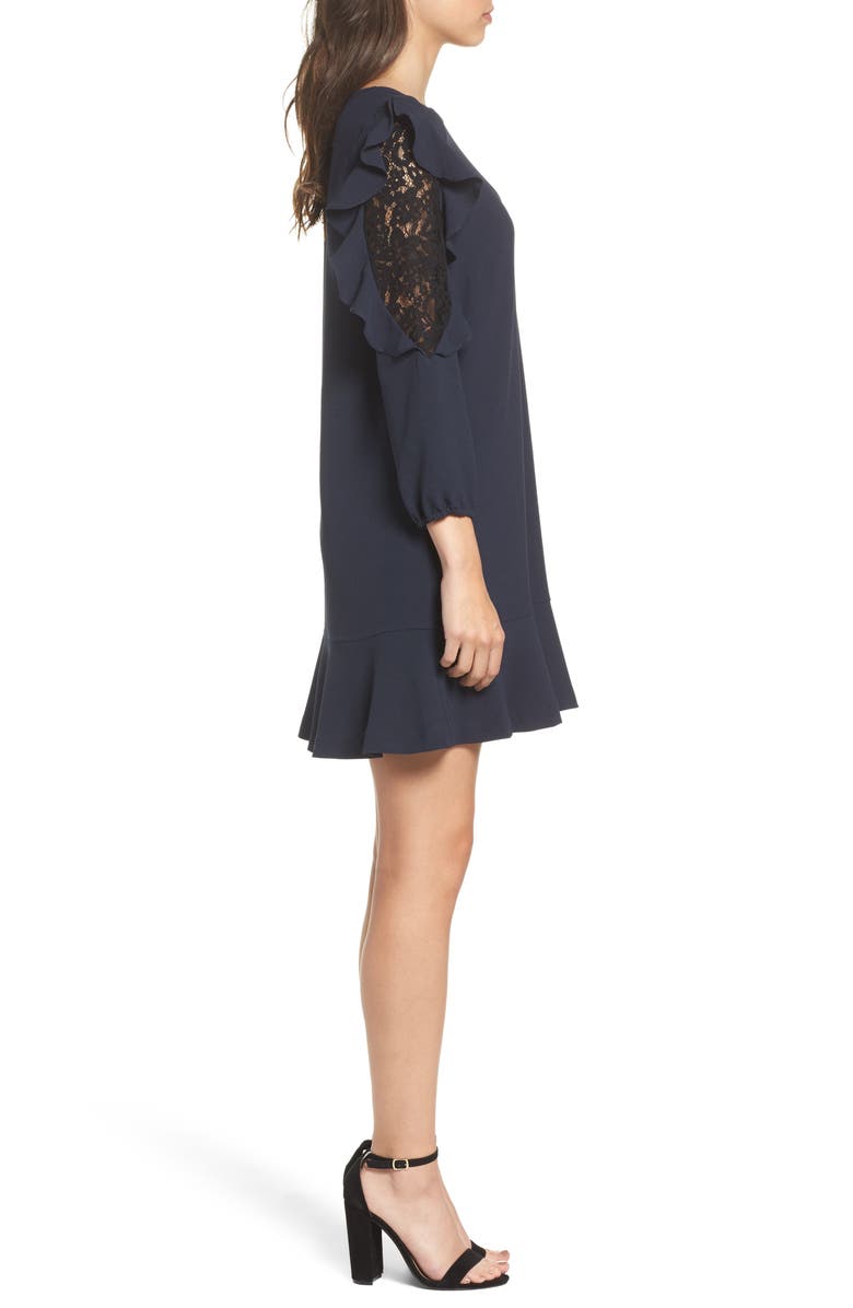 Felicity & Coco Stefani Ruffle Lace Dress, Alternate, color, 