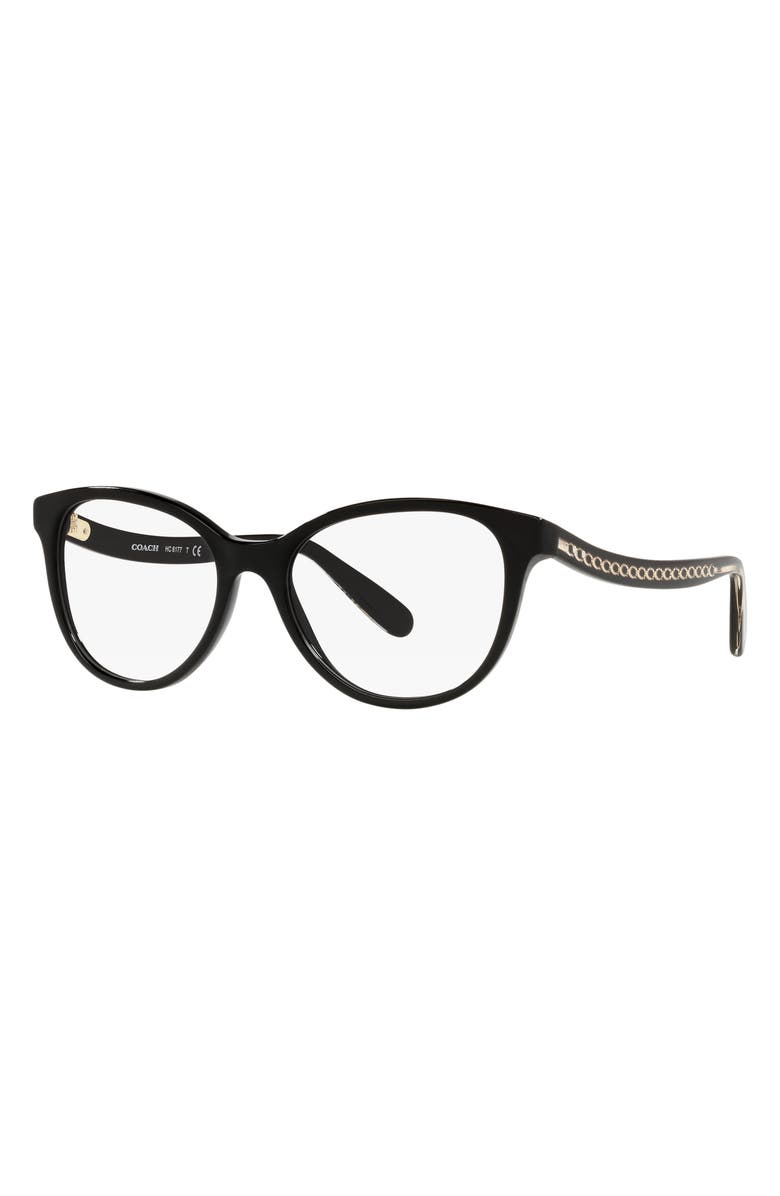 COACH 52mm Round Reading Glasses, Alternate, color, 