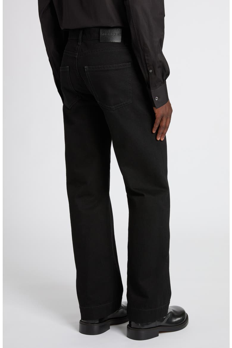 Skull Detail Wide Leg Jeans, Alternate, color, BLACK