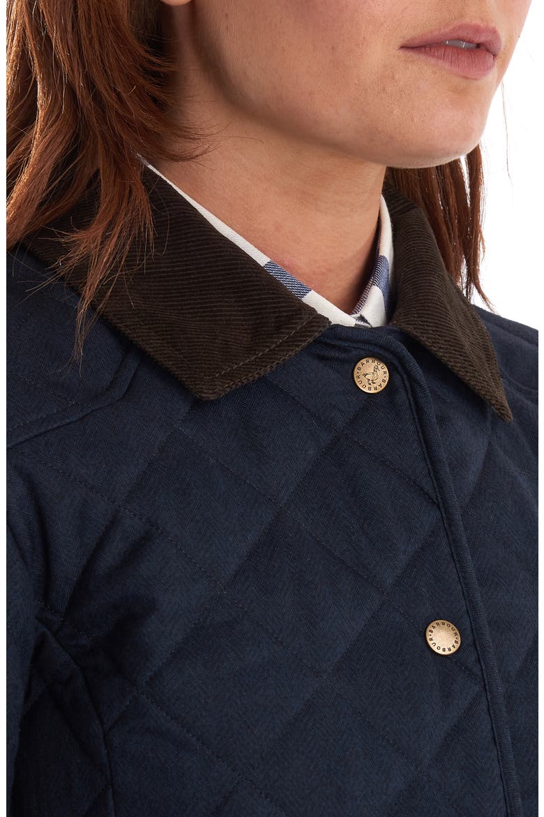 Helvellyn Quilted Jacket, Alternate, color, NAVY HERRINGBONE/ CLASSIC
