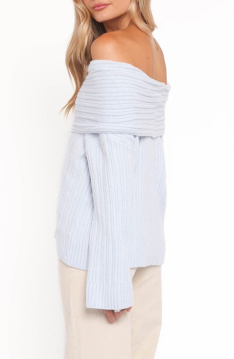 Kenny Off the Shoulder Rib Sweater
