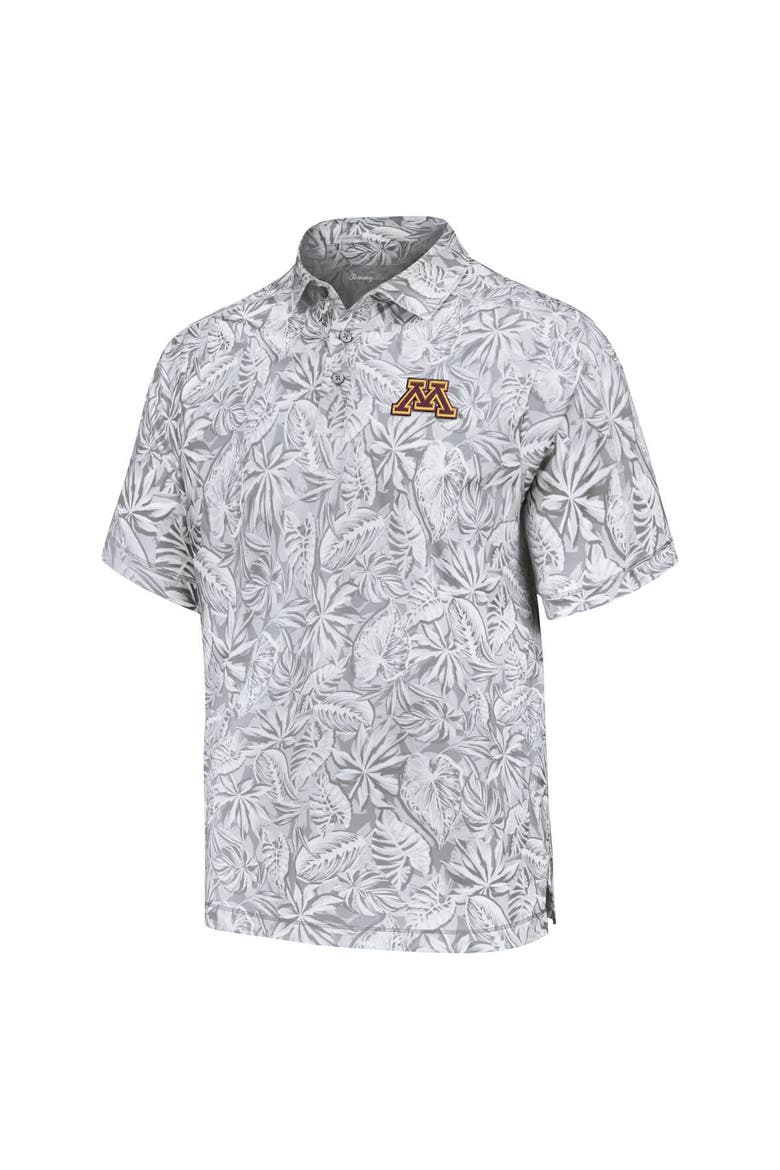 Men's Tommy Bahama Gray Minnesota Golden Gophers Tropical Score IslandZone Polo, Alternate, color, Gray