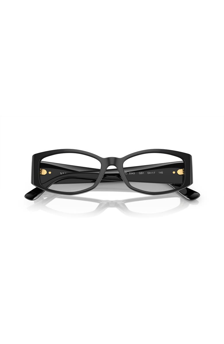 Versace 54mm Irregular optical glasses, Alternate, color, Black