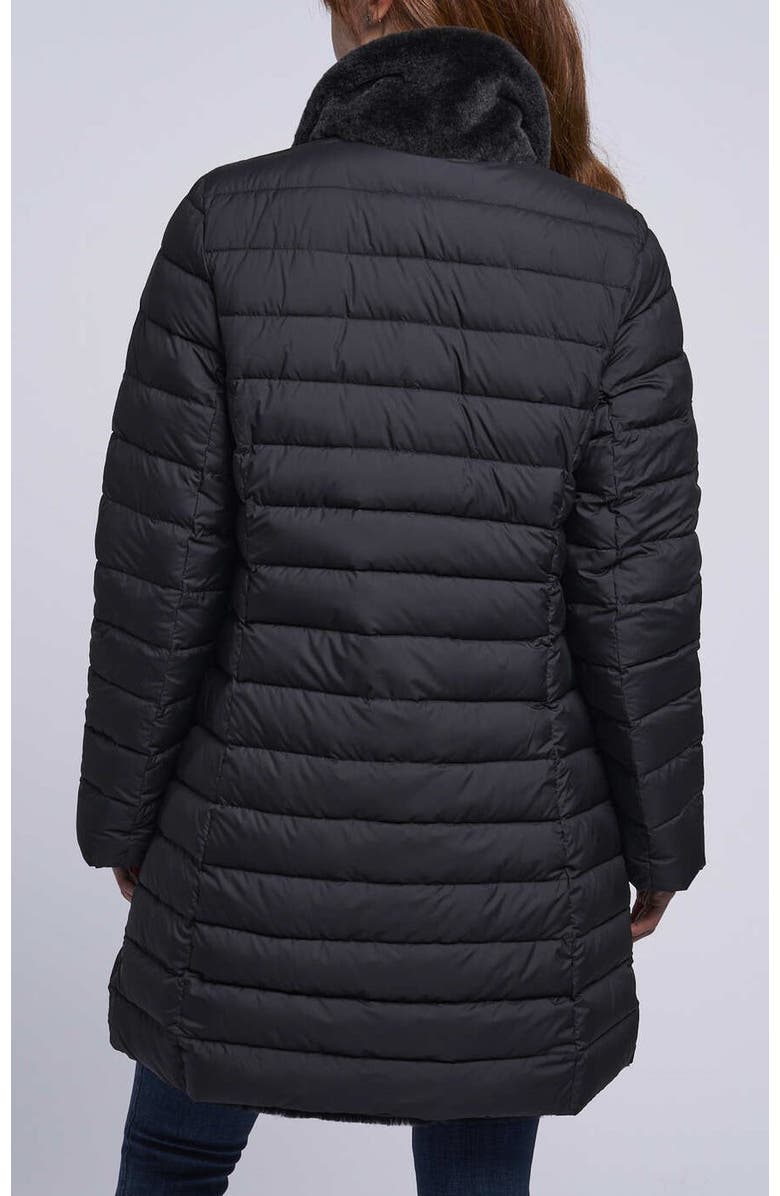 Blue Duck Down and Shearling Coat, Alternate, color, Black