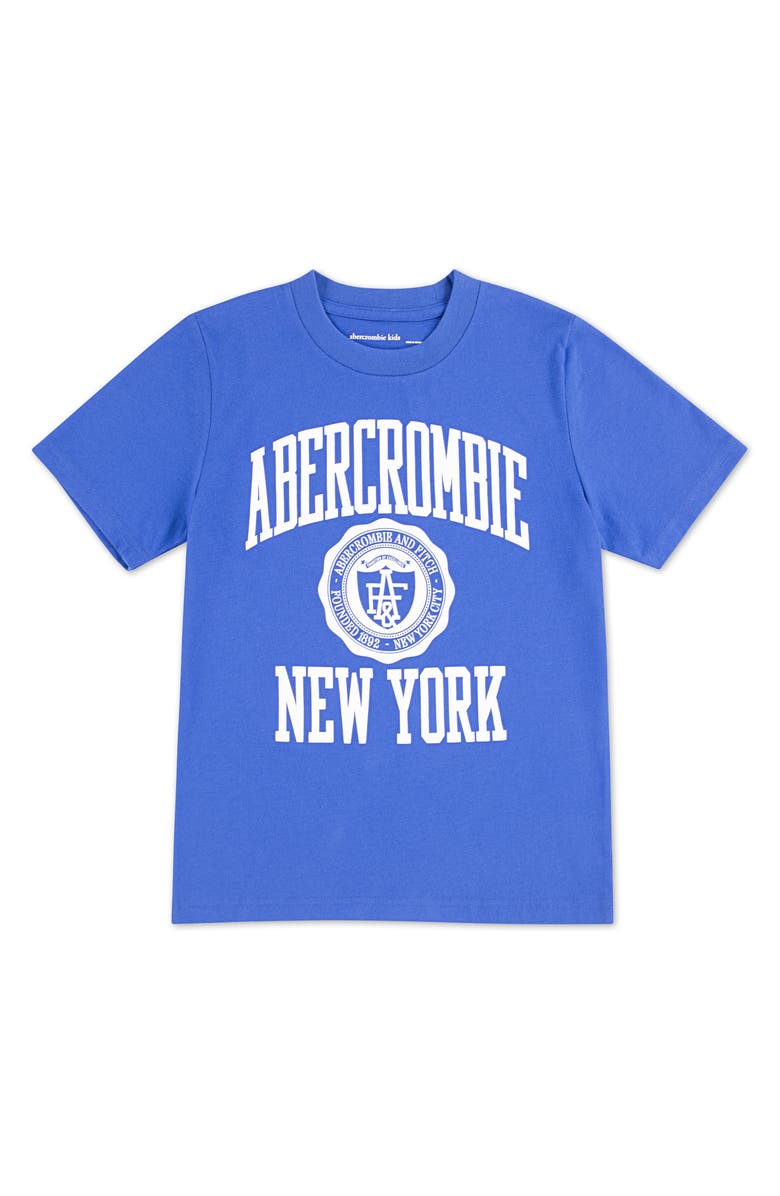 abercrombie kids Kids' Collegiate Tee, Main, color, Dazzling Blue