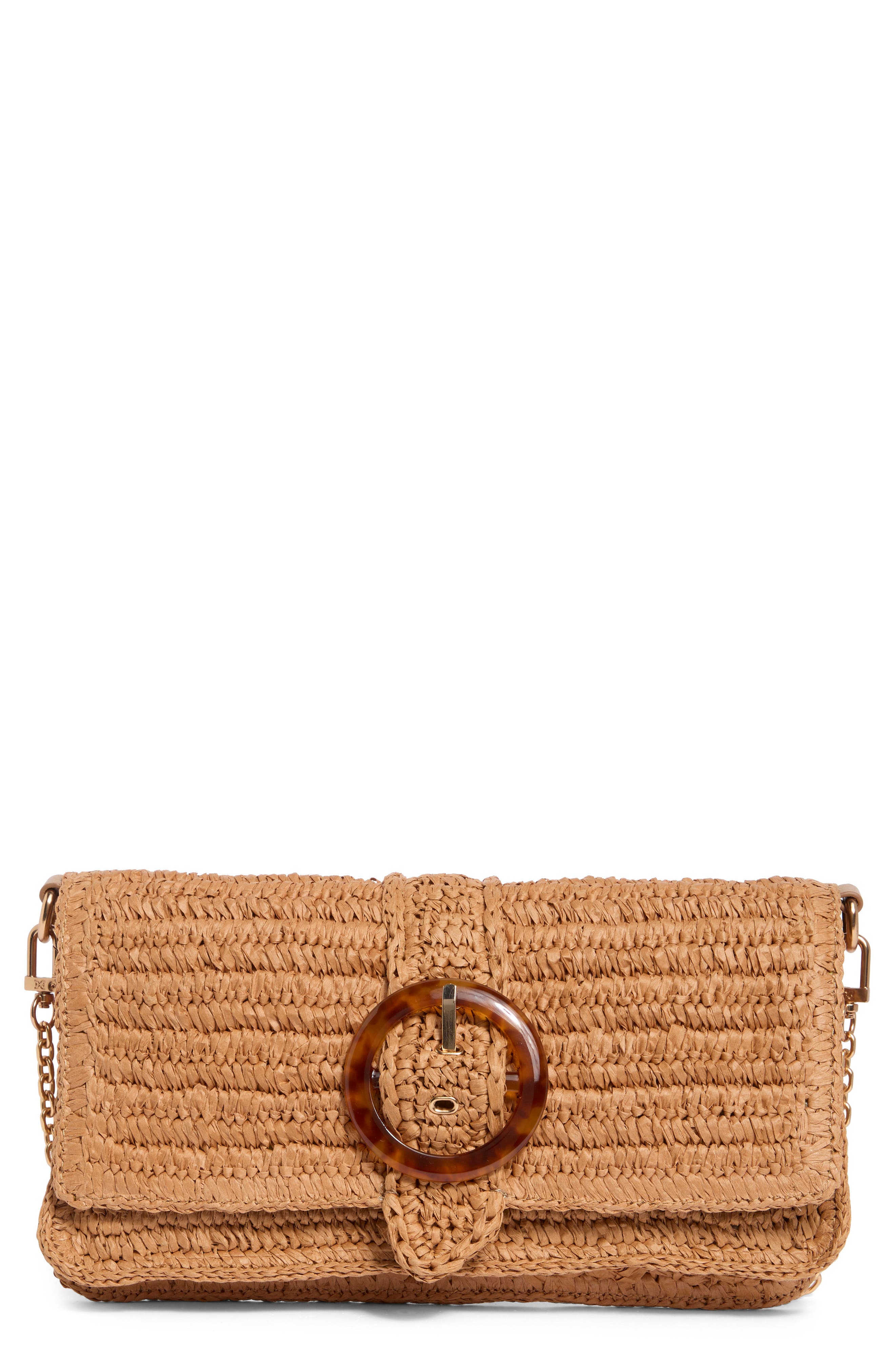 Sam Edelman Bailee Woven Raffia Clutch, Main, color, Tan