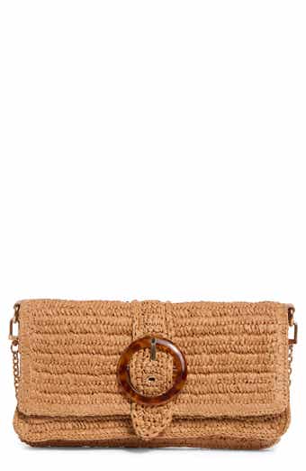Sam Edelman Bailee Woven Raffia Clutch