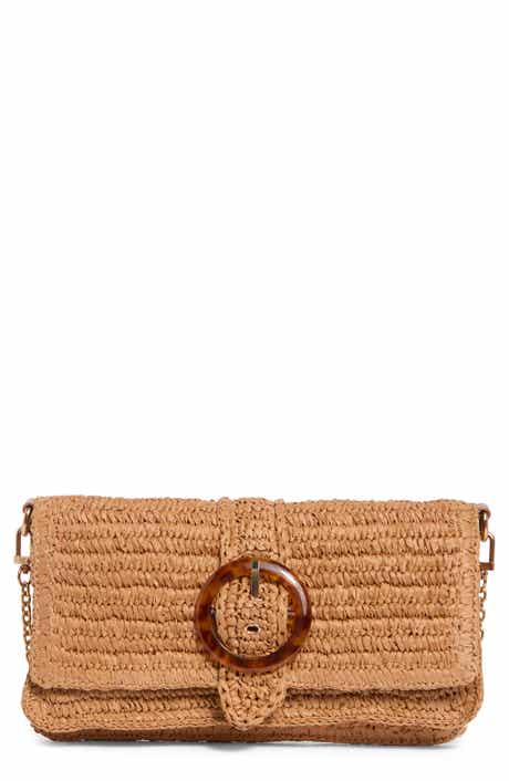 Sam Edelman Bailee Woven Raffia Clutch