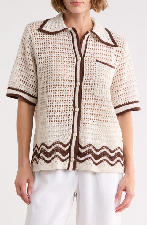 Collared Button Front Shirt