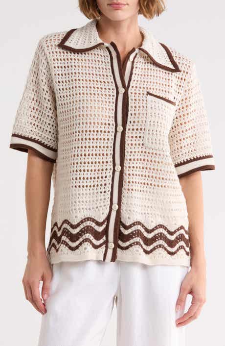DRESS TO Collared Button Front Shirt
