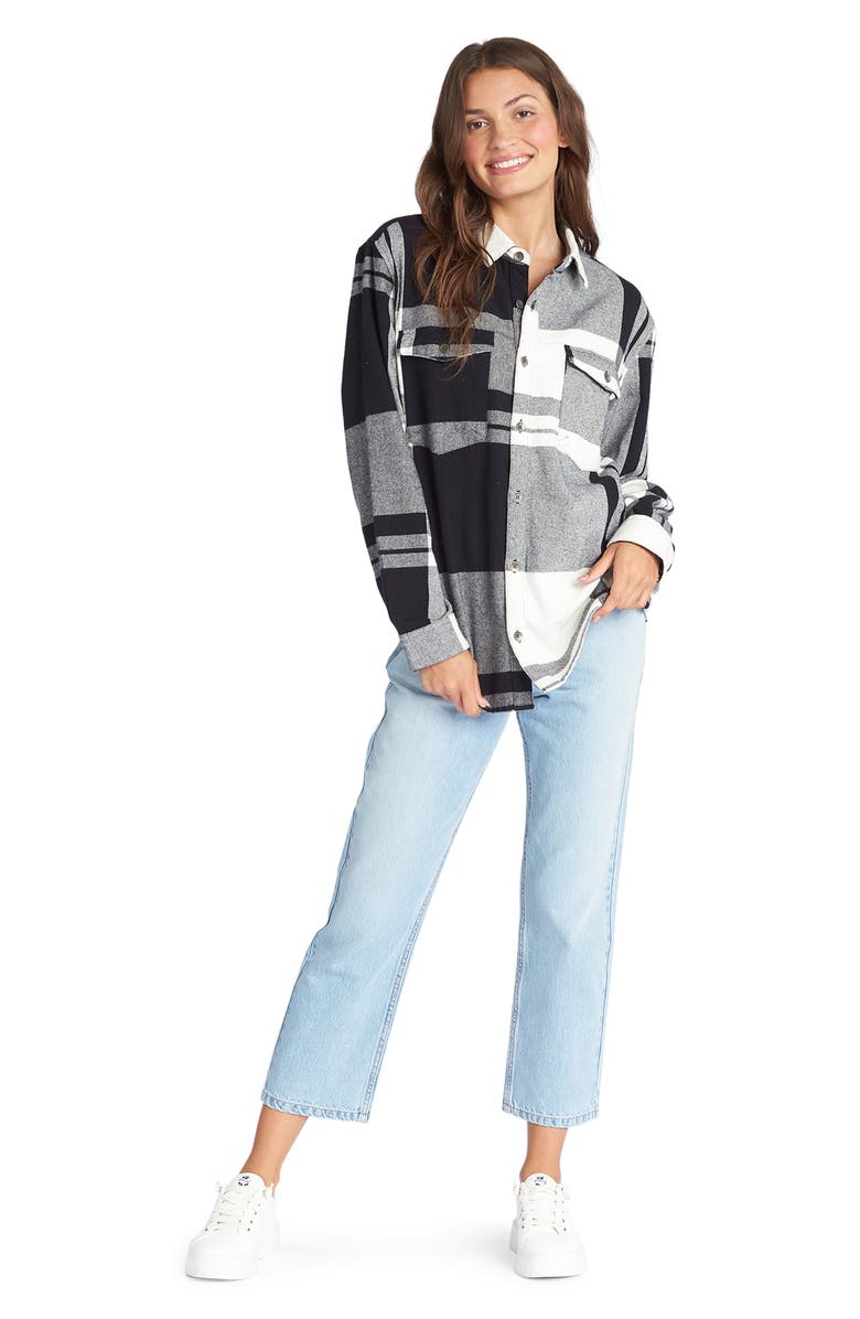 Roxy Let It Go Relaxed Fit Cotton Flannel Shirt, Alternate, color, 