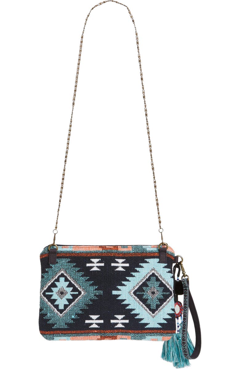 STEVEN by Steve Madden Jeffie Beaded Clutch, Alternate, color,