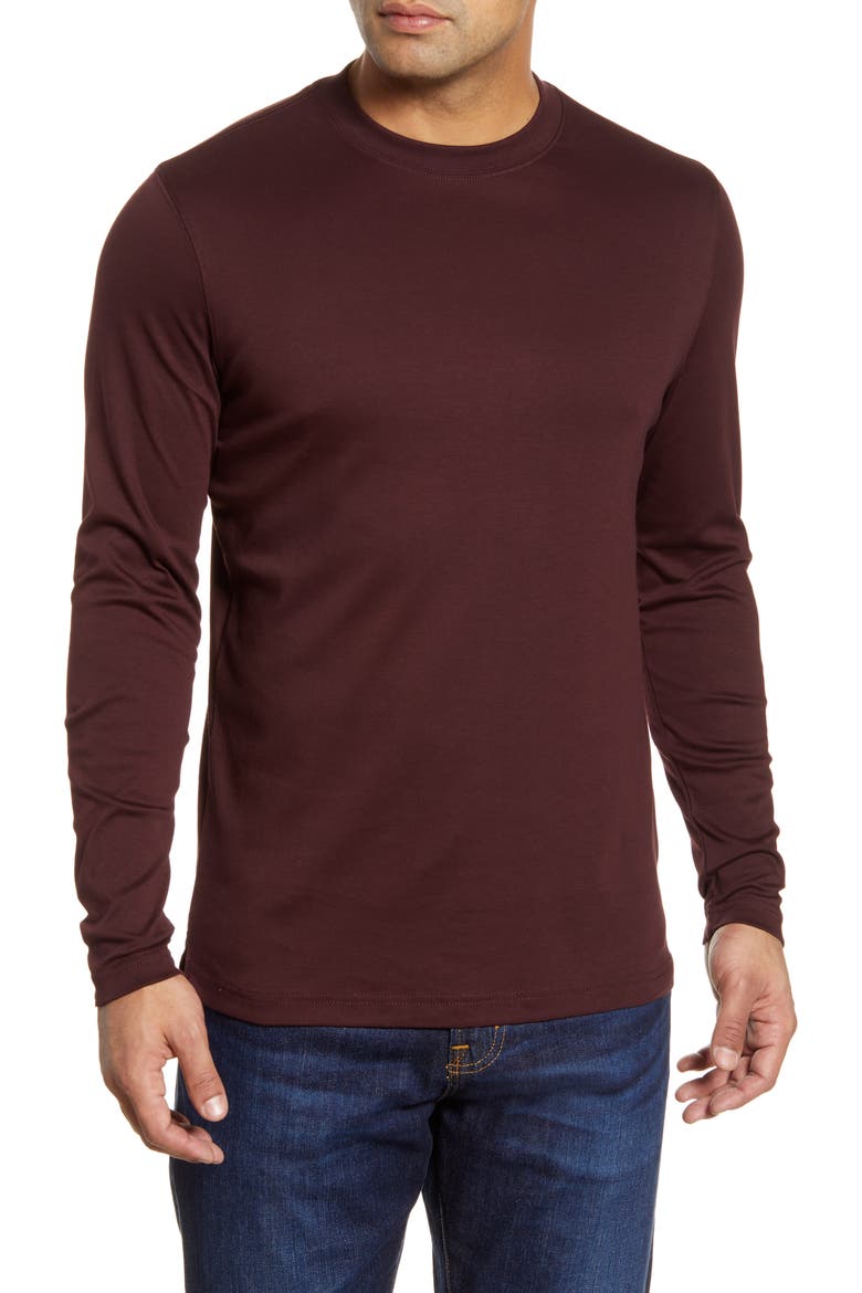 Georgia Long Sleeve T-Shirt, Main, color, DEEP BORDE