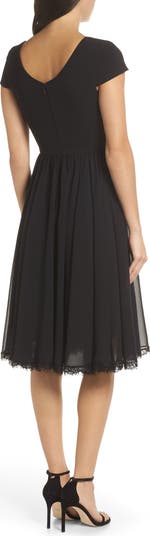 Shops corey chiffon fit & flare dress dress the population