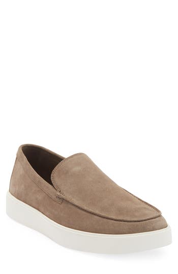 Vince Taro-b Suede Loafer In Gray