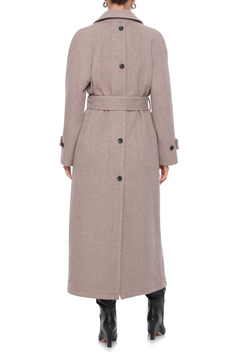 Button Back Belted Coat, Alternate, color, COCO DUST