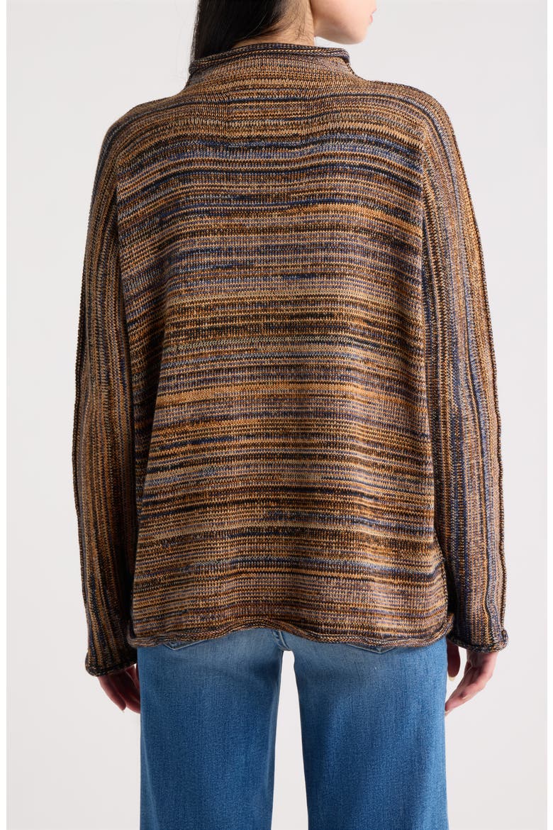 Monterey Rolled Neck Cotton Sweater, Alternate, color, HARVEST