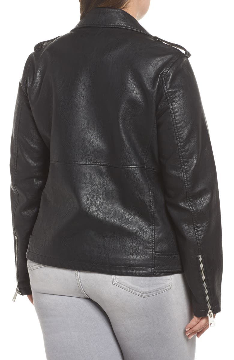 Levi's<sup>®</sup> Oversize Faux Leather Moto Jacket, Alternate, color,