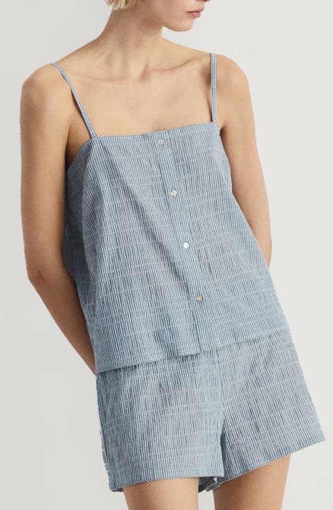 Stripe Seersucker Short Pajamas