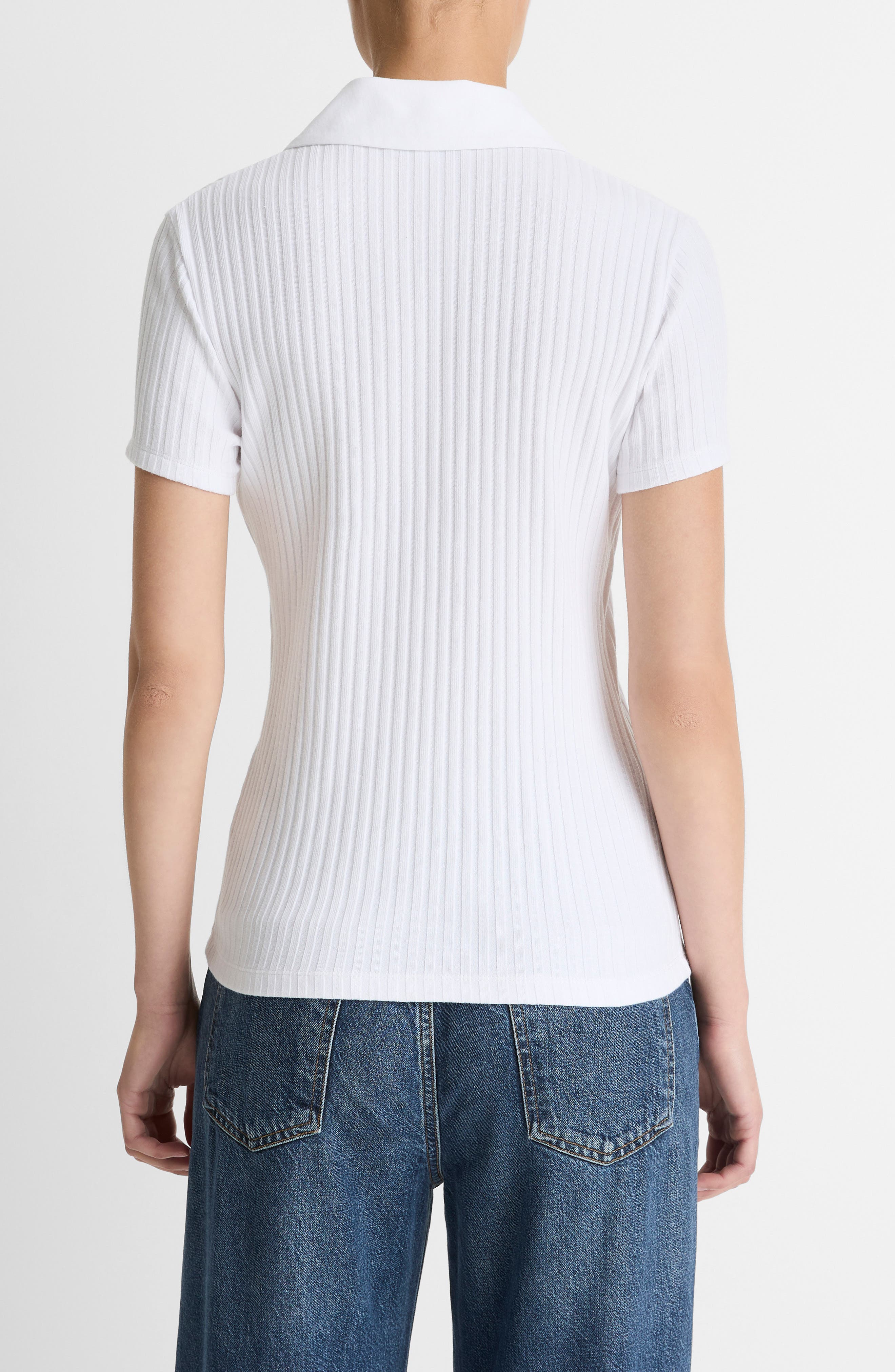Johnny Collar Ribbed Top - image 2