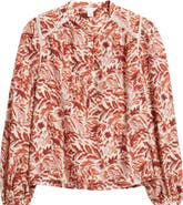 Caslon® Embroidered Inset Top