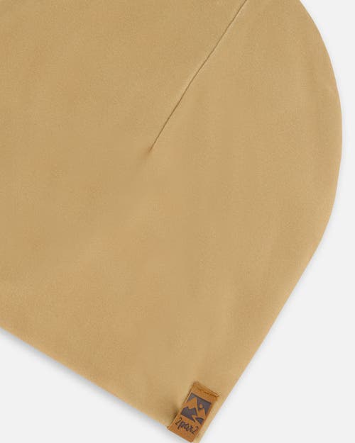 Deux Par Deux Kids Unisex Solid Beanie Hat Beige In Beige
