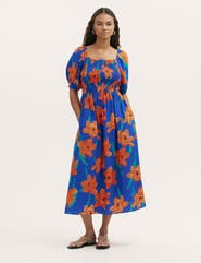 Finery London Enzo Short Sleeve Floral Midi Dress