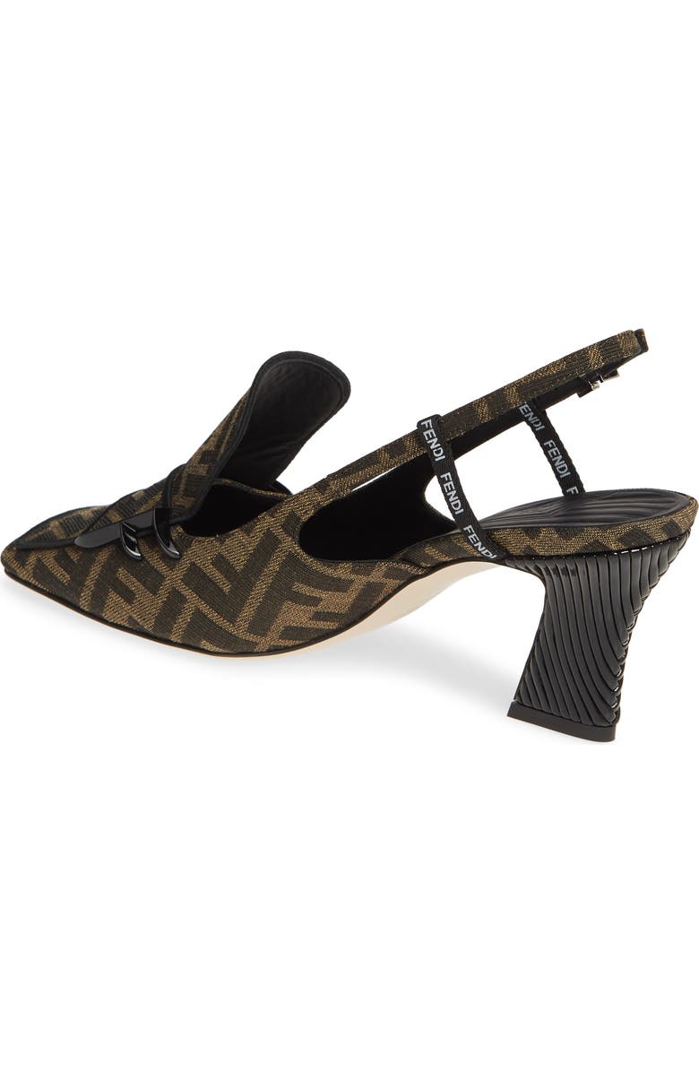 Fendi FFreedom FF Slingback Loafer Pump, Alternate, color,