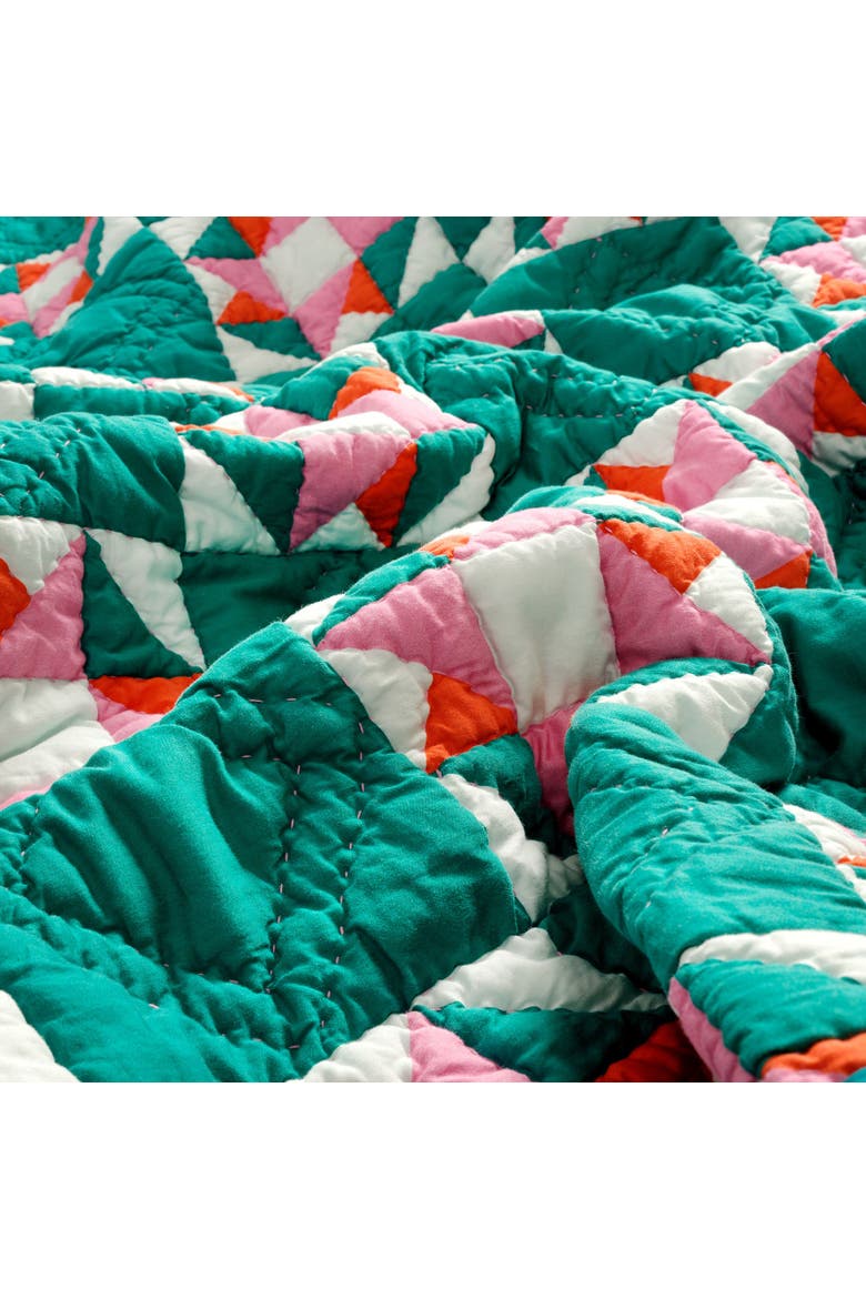 Uttar Quilted 300 Tc King Size 100% Cotton Heritage Style, Alternate, color, Green