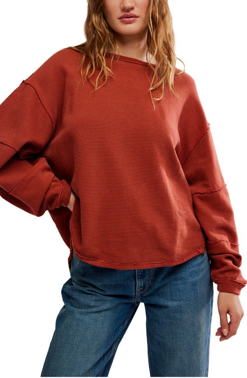 Free People Total Eclipse Oversize T-shirt In Brown