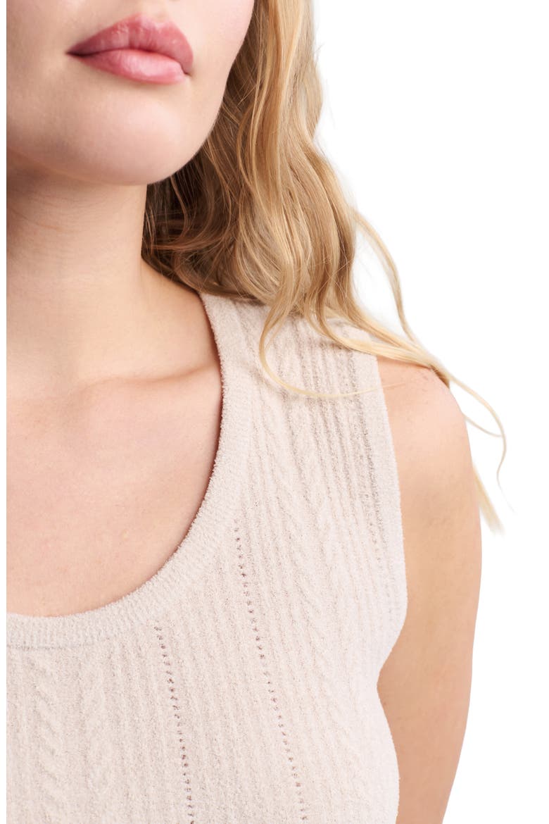 CozyChic™ Cable Knit Tank, Alternate, color, STONE