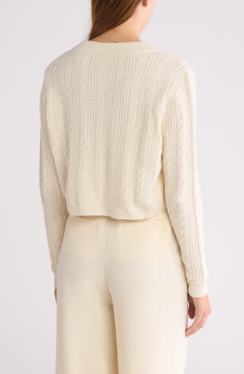 Cable Knit Crop Cardigan