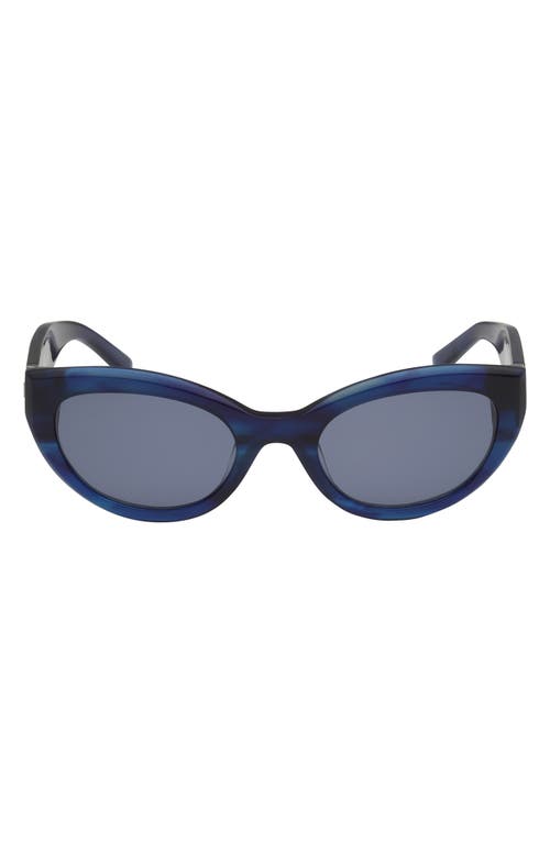 ABERCROMBIE & FITCH 52mm Cat Eye Sunglasses in Horn /Blue Lens  product