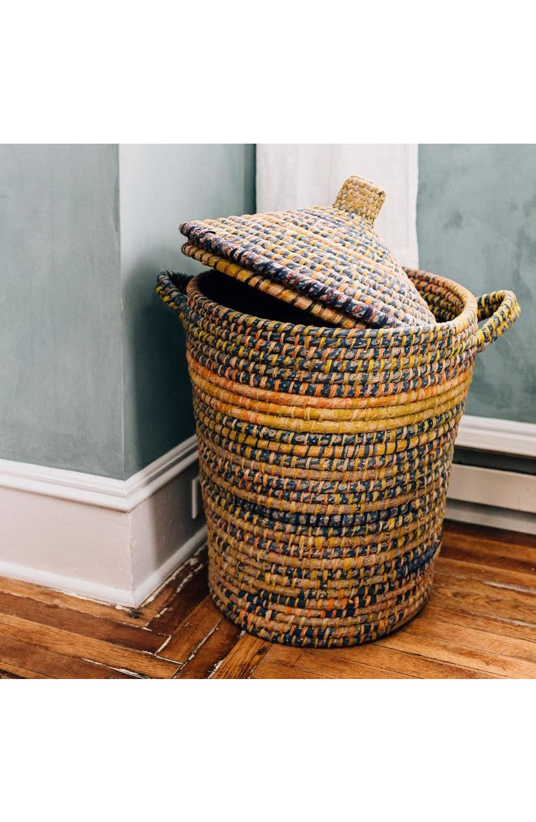 Ten Thousand Villages Bright Day Hamper, Alternate, color, Brown