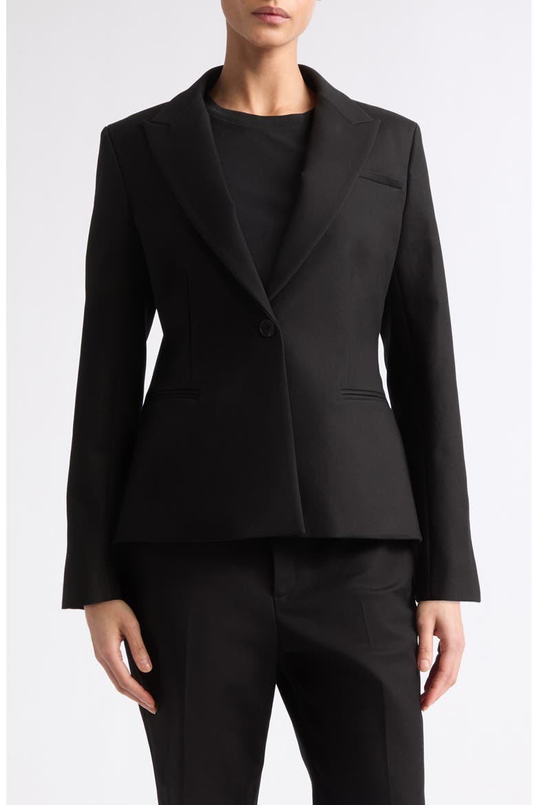 Kenmare Cotton Blazer, Main, color, BLACK