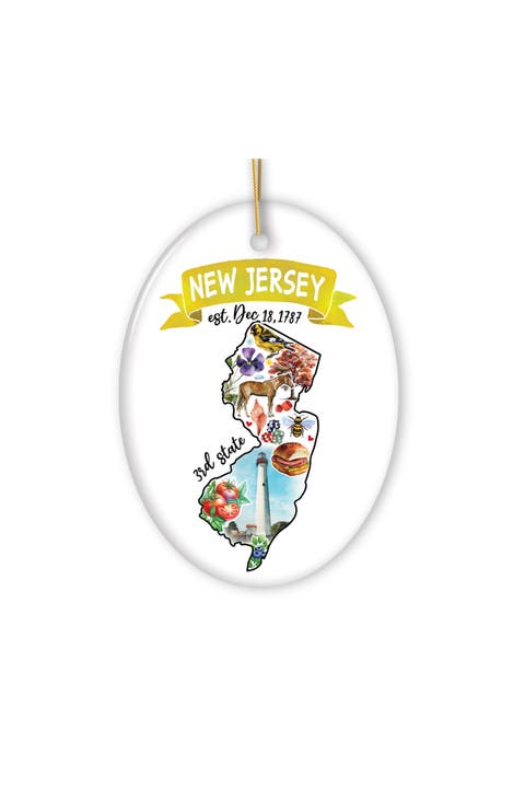 Garden State Landmarks Oval Ceramic Ornament