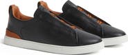 ZEGNA Triple Stitch™ Leather Slip-On Sneaker