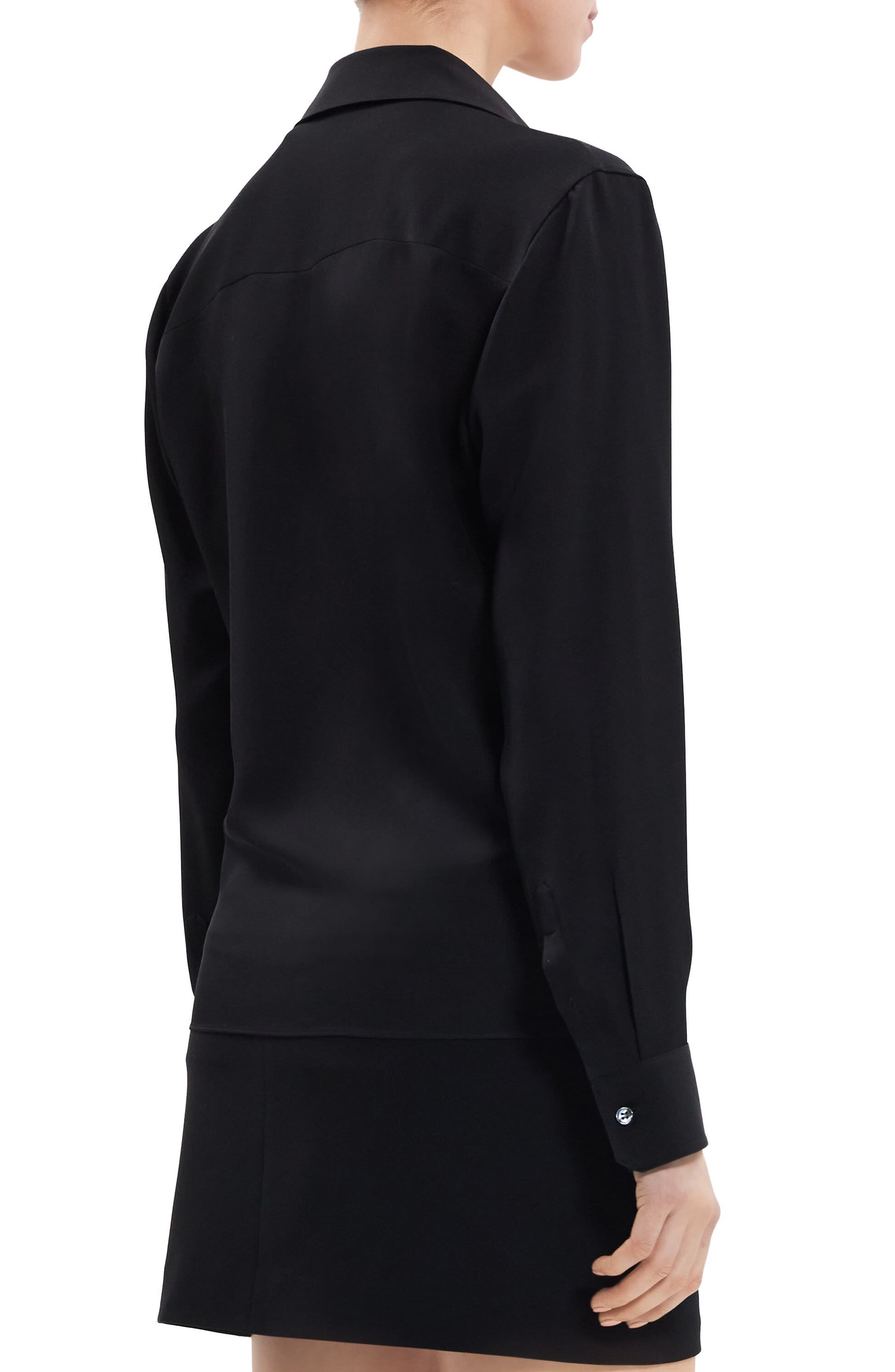 Theory Moder Wrap Silk Shirt (Women) | Nordstromrack