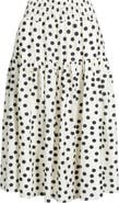 Caslon® Tiered Print Midi Skirt