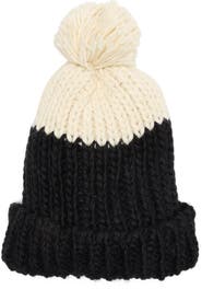 Vince Camuto Two-Tone Pompom Beanie