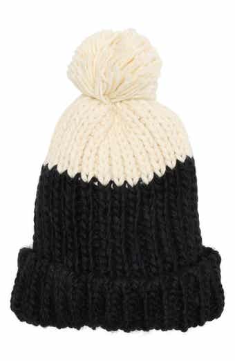 Vince Camuto Two-Tone Pompom Beanie