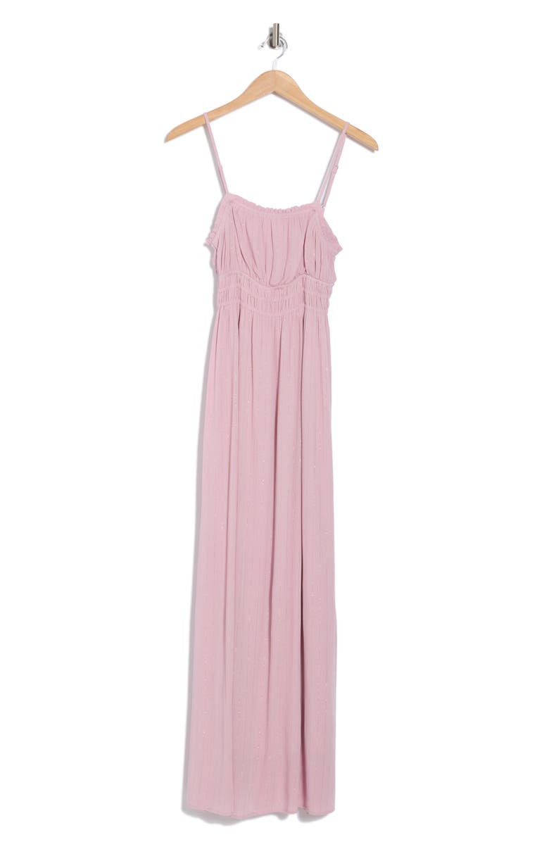 Lovestitch Metallic Stripe Maxi Sundress, Alternate, color, Orchid