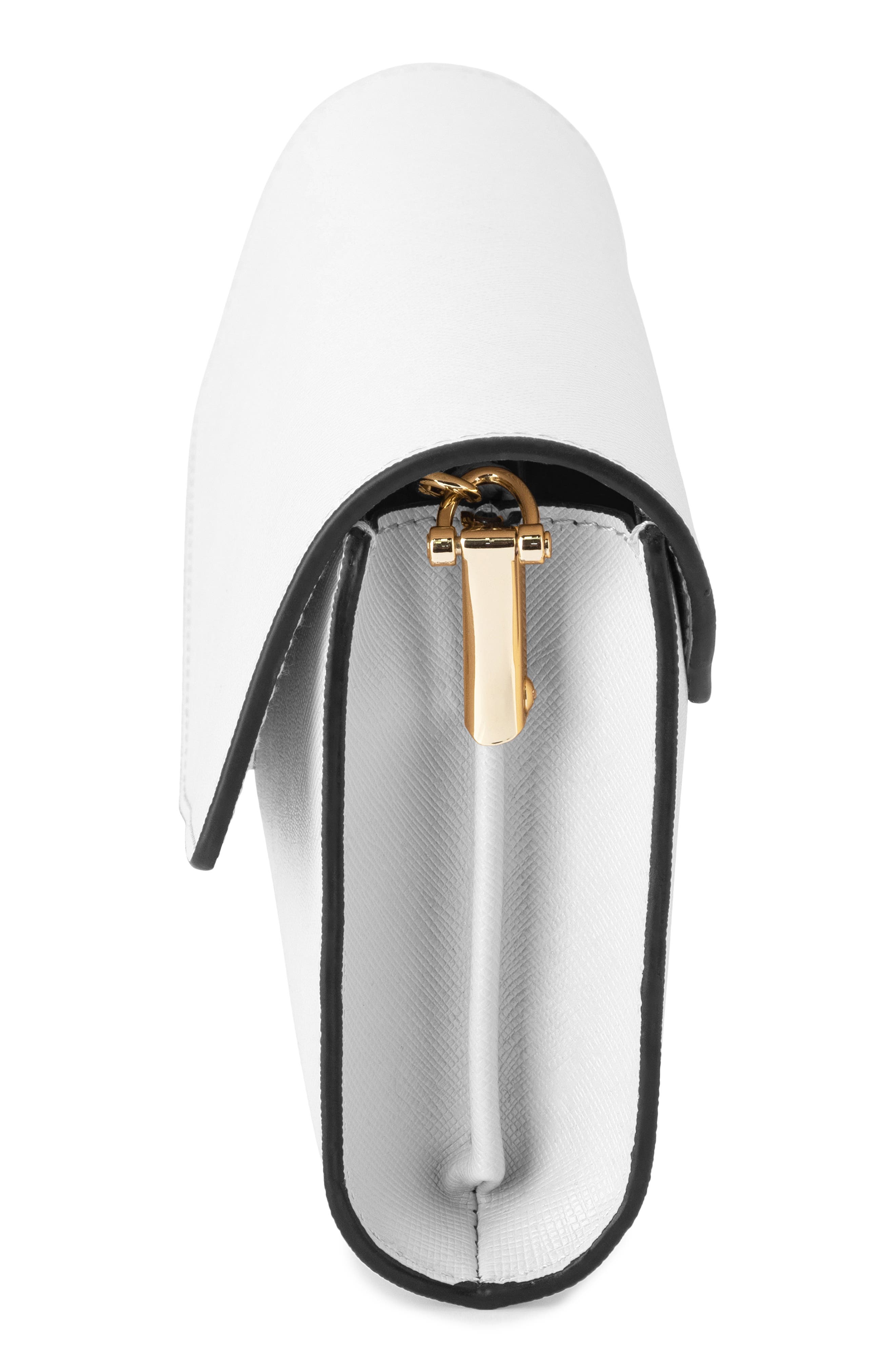 Nic Faux Leather Clutch, Alternate, color, WHITE