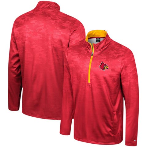 Men's Colosseum  Red Louisville Cardinals The Machine Half-Zip Jacket