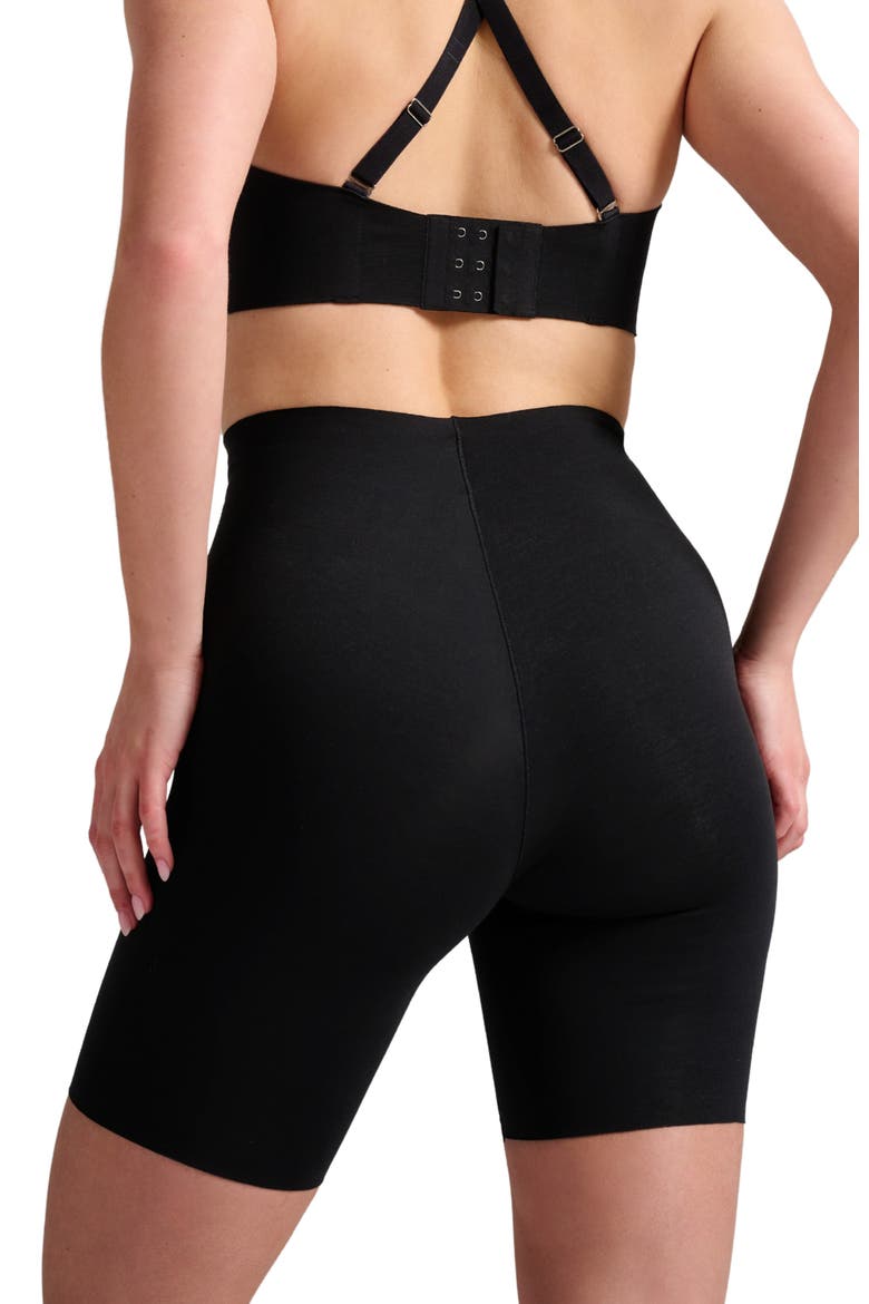 Organic Cotton No-Show Shaping Short, Alternate, color, Black