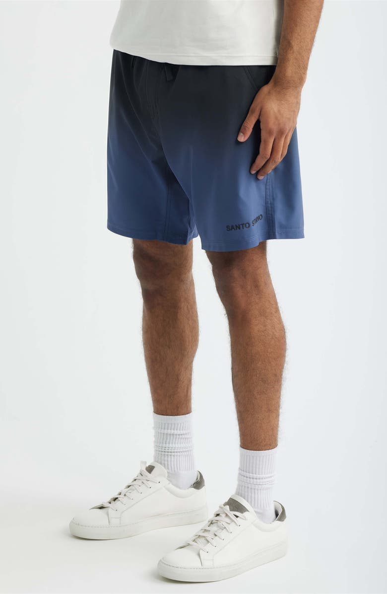 SANTO STUDIO Tempo Faded Tech Drawstring Shorts - Arman Tsarukyan Edition, Alternate, color, Black Fade