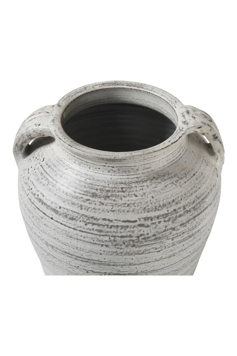 Clay Decorative Vase, Alternate, color, WHITE