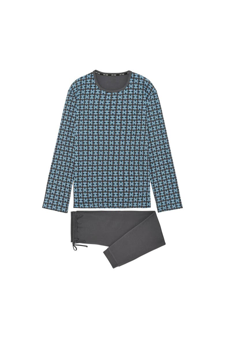 Aloys Long Pajama Set, Main, color, Dark Grey Print